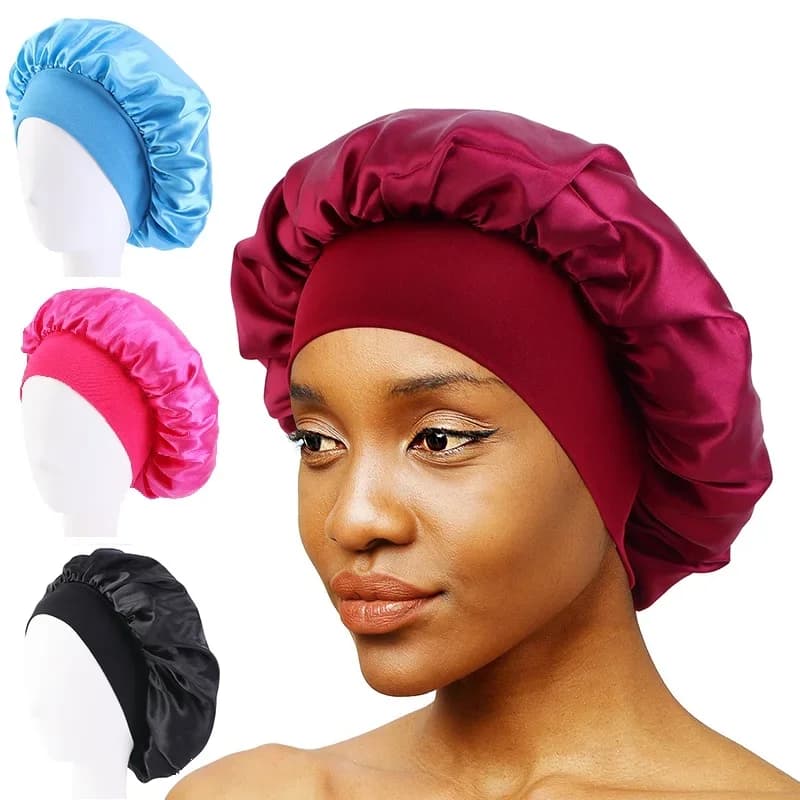 New Night Hat for Women, Unisex, with Largo Edge, Elastic Fascia, for Hair Care, Bonnet by Night