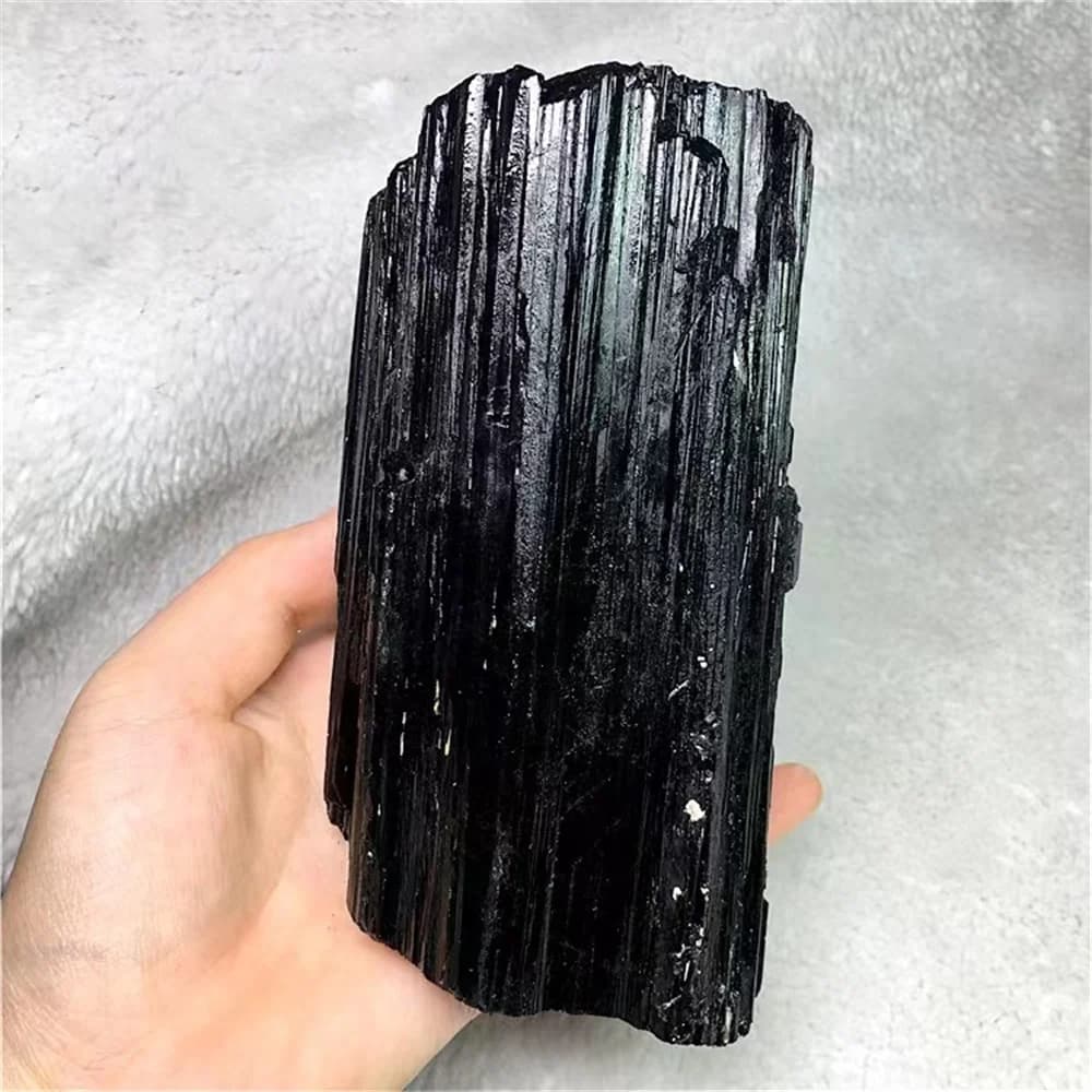 Tormalina Nera Naturale Grezza, Pietra Cristallina, Gemma Grezza, Collezione Avanzata per Guarigione e Magia, Elimina il Magnetismo, 1 Pezzo