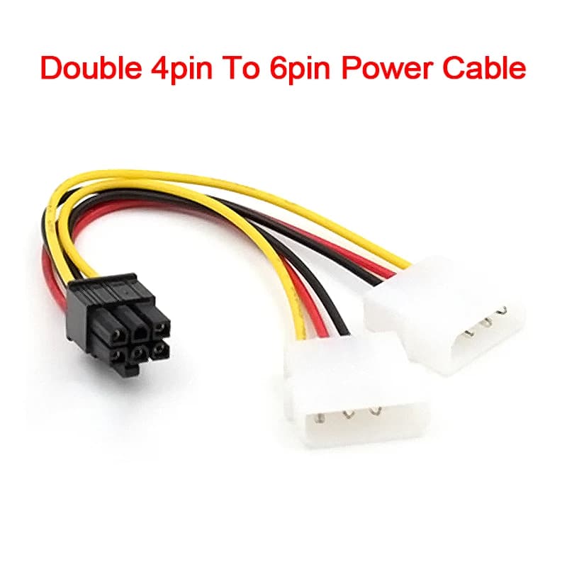 1/3/6 pz 2 IDE Dual 4pin Molex IDE Maschio a 6 Pin Femmina PCI-E Y Molex IDE Cavo di Alimentazione Adattatore connettore per schede video