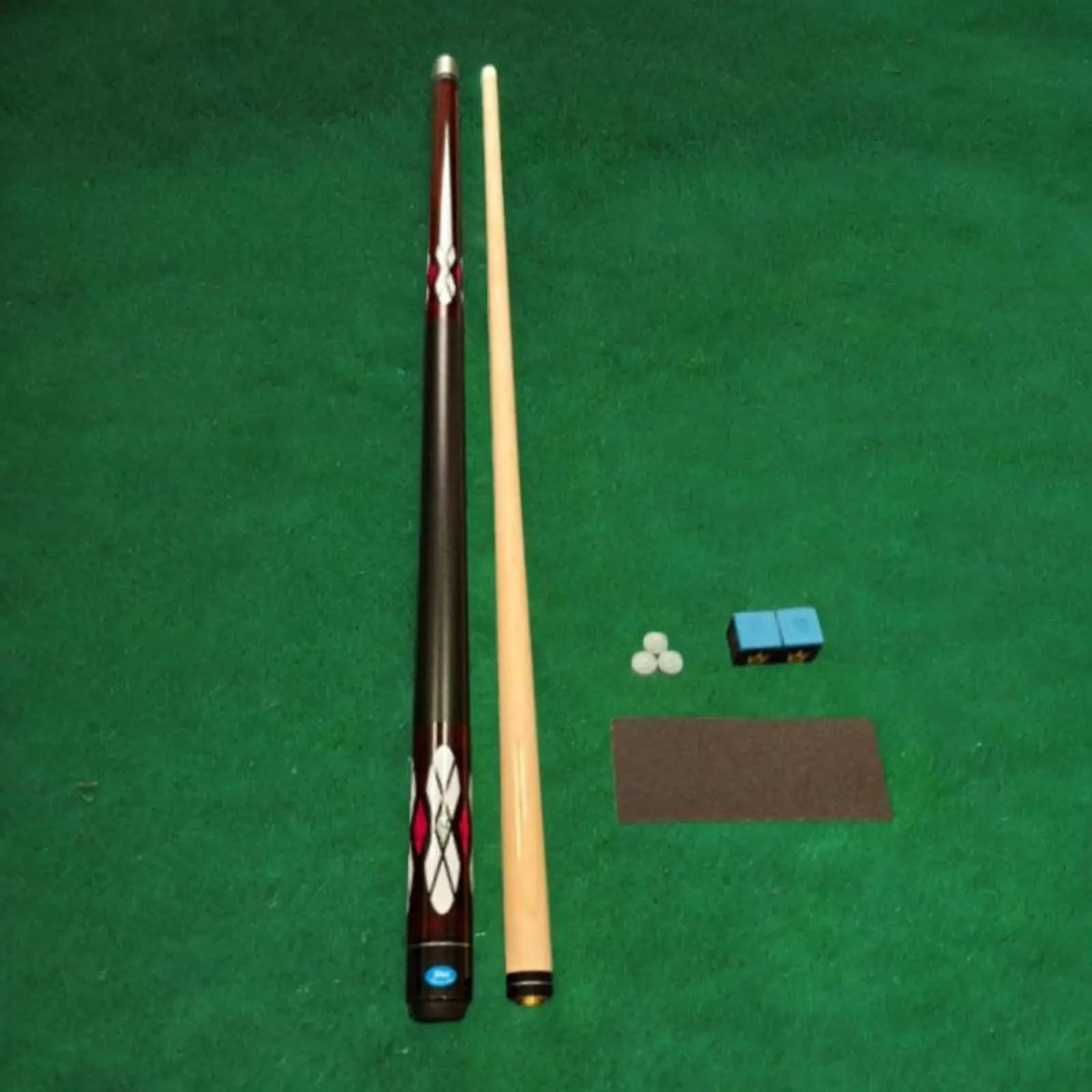 1/2 Split Billiard Pool Cue Stick Smooth Wood Cue Tip Set for Billiards Practice Beginner Starter