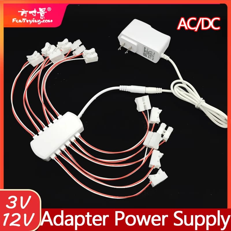 AC/CC 3 V/5 V/12 V adapter power supply with 12 AU/EU/US/USB ports Portable power output for lamp/rain/wall model