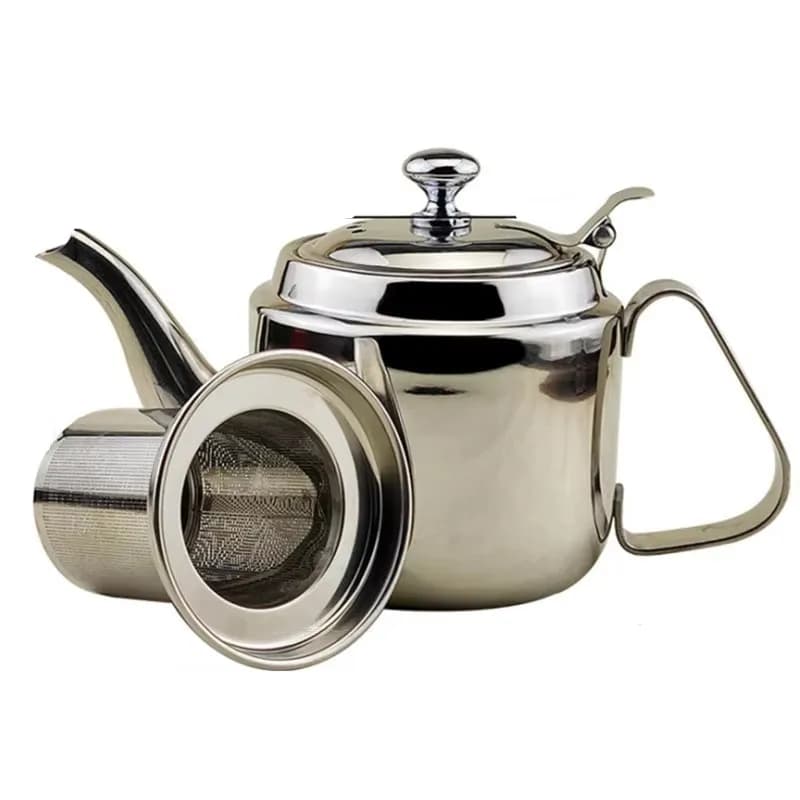 800ml Stainless Steel Tea Kettle with strainer infuser Rustproof Water Pot Fit Electric Ceramic Cooktop Home Water Boiling Pot