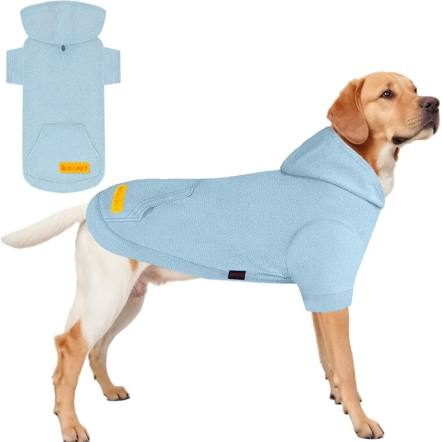 Felpe con cappuccio per cani di base Felpe con cappuccio per vestiti per animali domestici Maglione di velluto granulare con cappello e foro per guinzaglio Cappotto in morbido velluto per Sm