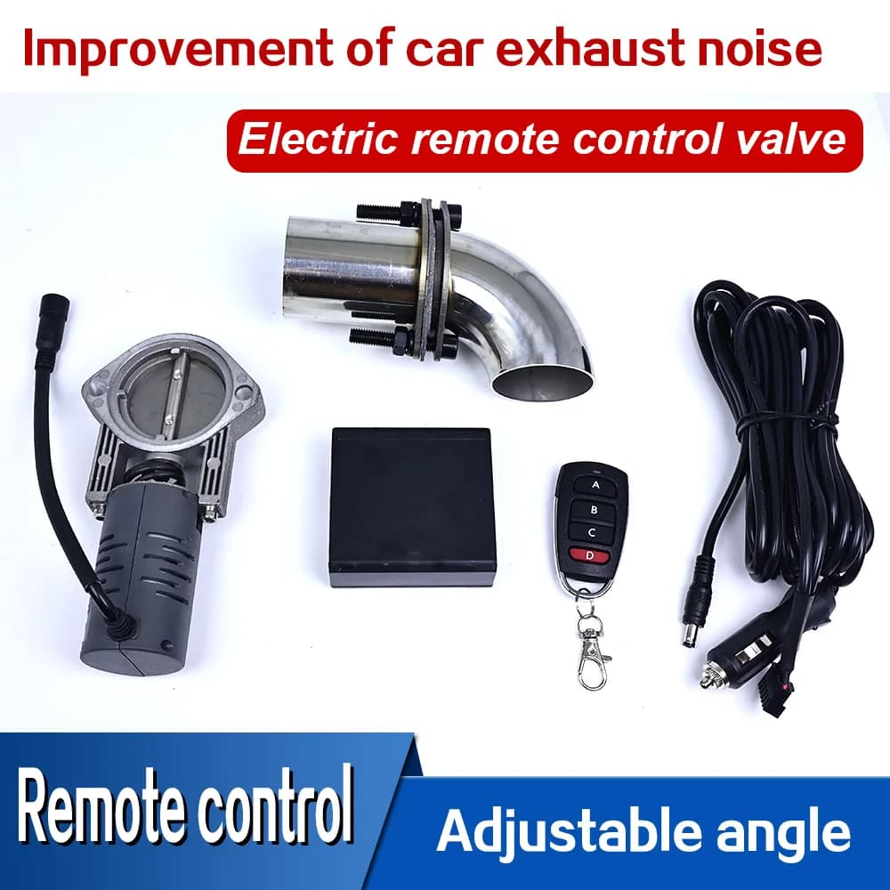 Valvola di scarico modificata per auto con angolo regolabile e controllo elettronico, con telecomando wireless per valvola del tubo di scarico.