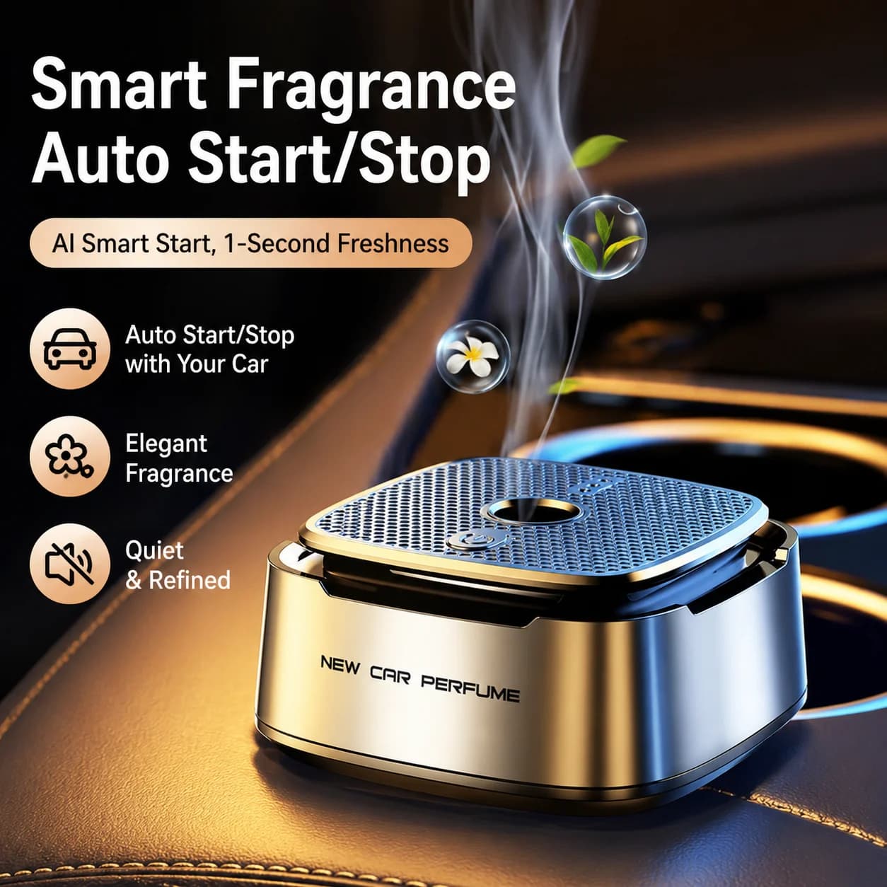 Deodorant for Long-Term Intelligent Auto, Perfume Spray for Auto, Male Fragrance for Interior Car, Decorative Item, Perfume Diffuser
