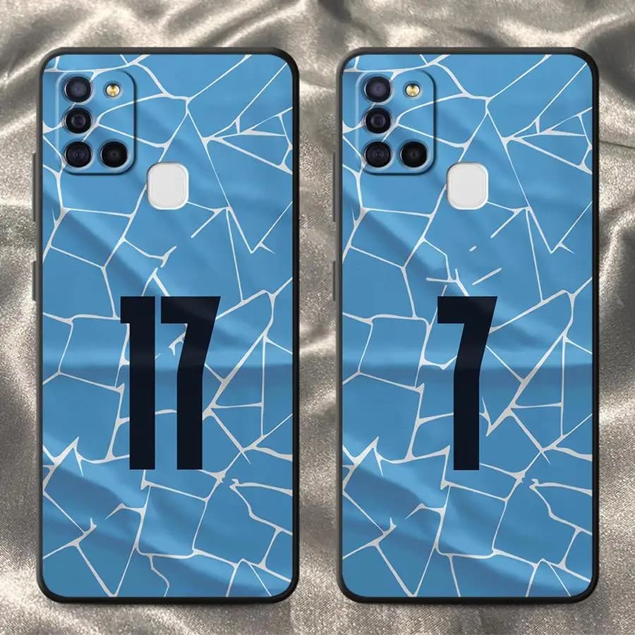 Cover per Telefono con Numeri Creativi a Tema Calcio per Samsung Galaxy A05 A30s A03 A02s A50 A56 A06 A04 A20s A71 A73 A53