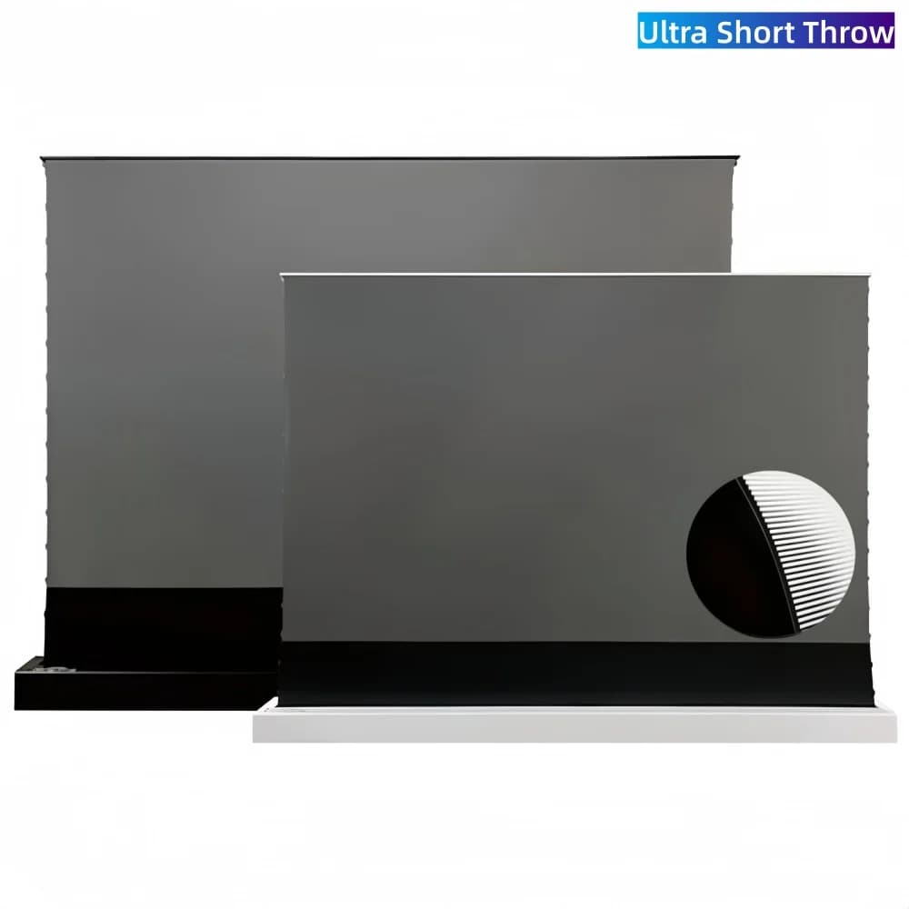 72 Inch - 150 Inch Electric Tensioned Floor Screen Self-rising Portable UST ALR for Ultra Short Throw Projector Home Cinema