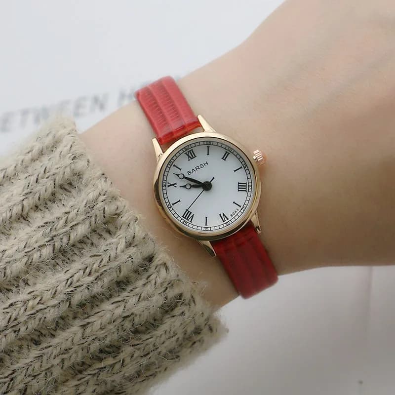 Orologi da Donna Minimalisti di Lusso con Cinturino in Pelle, Orologio da Polso al Quarzo Femminile con Quadrante Piccolo e Delicato, Orologio Elegante da Donna