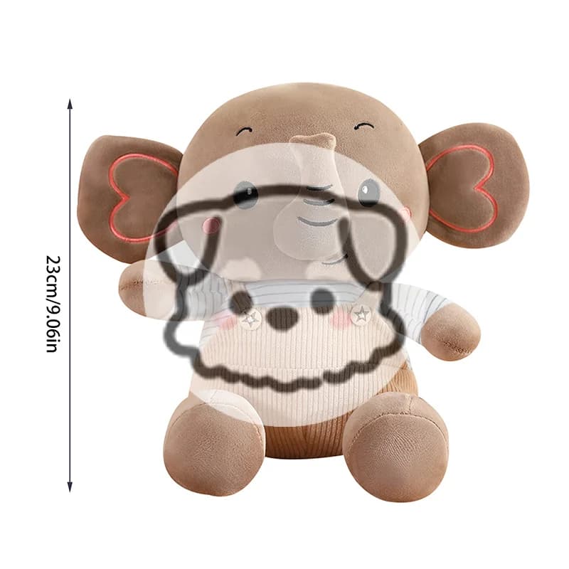 Peluche a forma di elefante dei cartoni animati, simpatico animale di peluche, bambola morbida, decorazione per la casa, bambola per macchina acchiappa-peluche, bambola da lancio, regalo per bambini