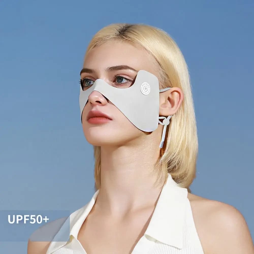 Protezione solare Sciarpa per il viso Maschera di seta di ghiaccio Maschera per il viso Tinta unita Protezione solare Bende per gli occhi Sciarpe per il viso Protezione per gli occhi Copertura per il viso Ciclismo