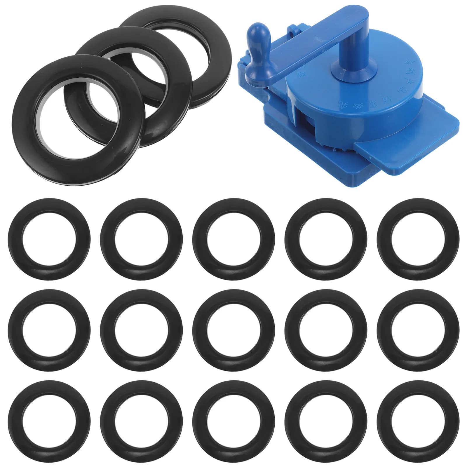 1Set Plastic Curtain Grommets 38Mm Id Round Eyelet Rings Rotary Punch Tool for DIY Roman Blind Drapery Low Noise Living Room