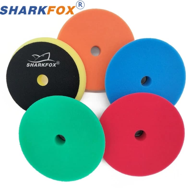 Sharkfox 5 "/6" 125mm/150mm Lucidatura per auto Germania Spugna Lucidatura Lucidatore Pad Tampone liscio Rimuove i graffi per la lucidatura