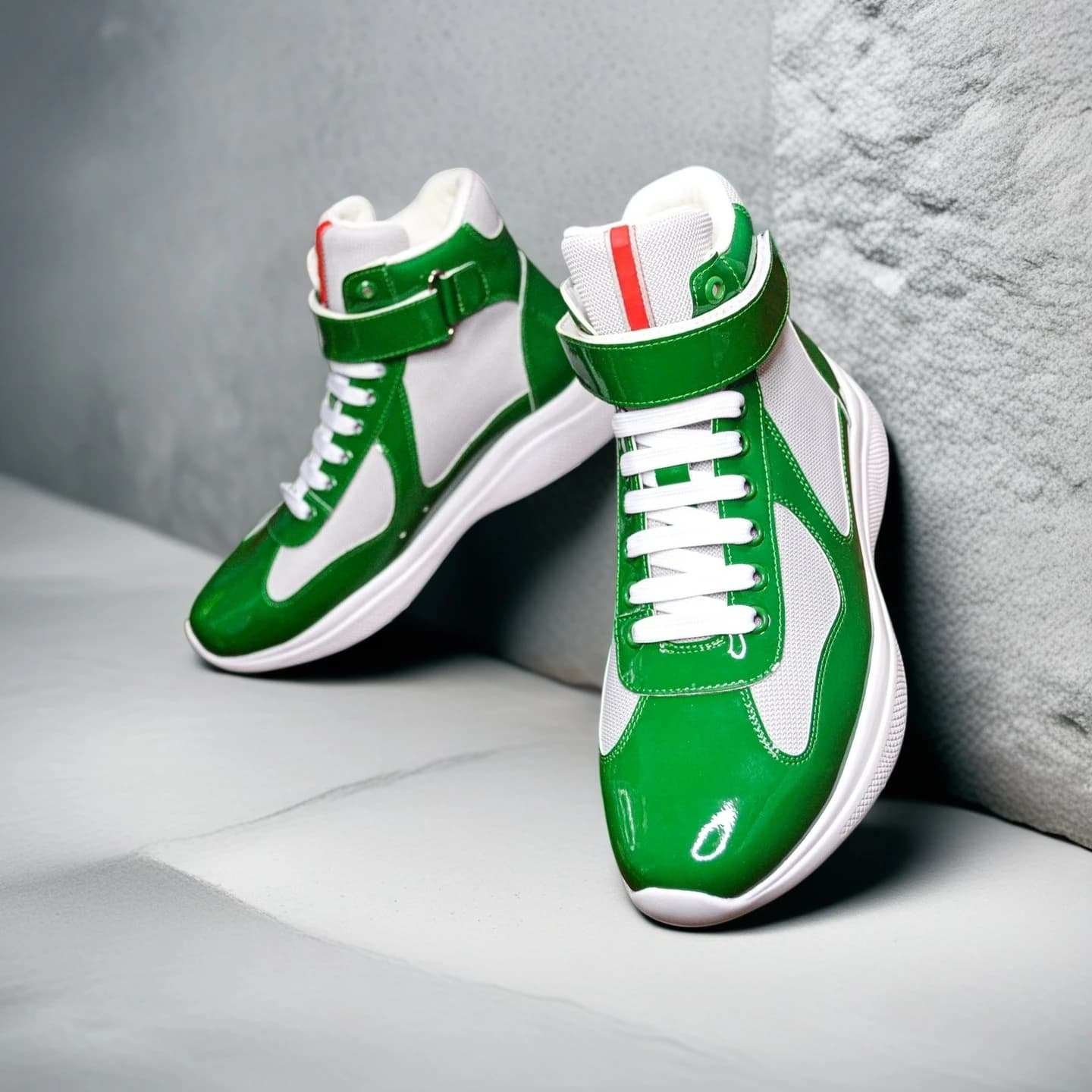 Scarpe da Uomo di Marca di Lusso, Sneakers Casual Alte per la Primavera, Regali per le Feste, Stivali da Escursionismo in Pelle Verniciata, Scarpe Sportive
