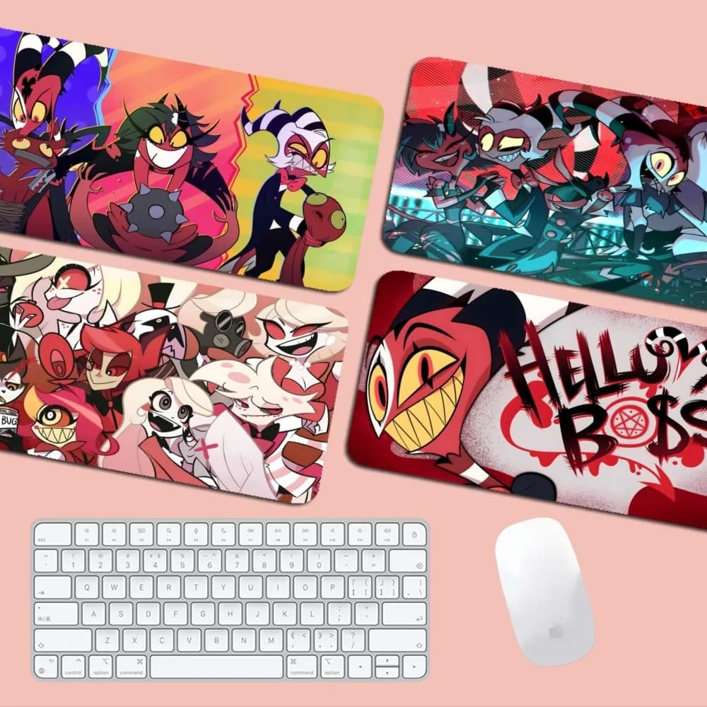 Cartoon H-Helluva Boss Terror Mousepad Boy Pad tappetino da scrivania da gioco in gomma naturale dimensioni per Gameing World Of Tanks CS GO Zelda