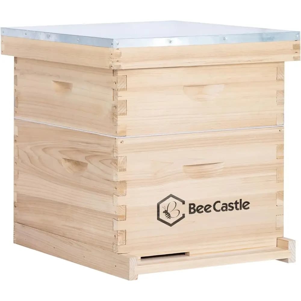 Hive Starter Kit 8 and Stroth for beginners with hives and wax foundations (1 deep hernia and 1 medium hernia)