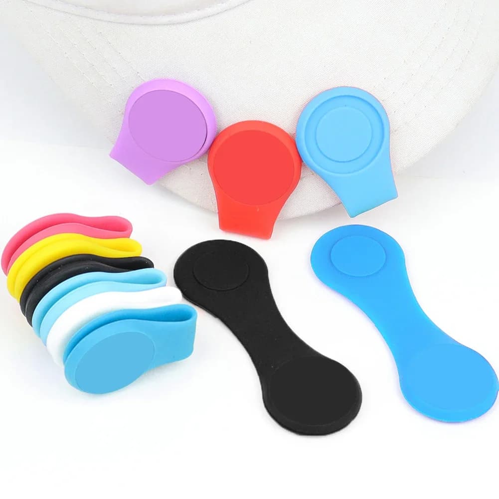 Supporto per Marcatore di Palline da Golf in Silicone, Clip Magnetica Mini per Calibrazione della Posizione della Palla, Accessorio Professionale Pieghevole per Golf