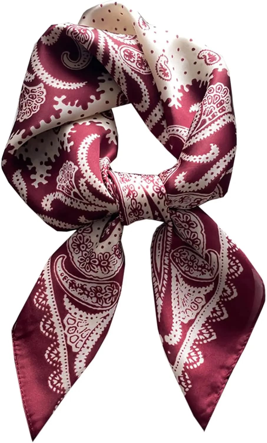 Sciarpa quadrata effetto seta, sciarpa media in raso per capelli, braccialetto regalo per donna 27,5x27,5 pollici
