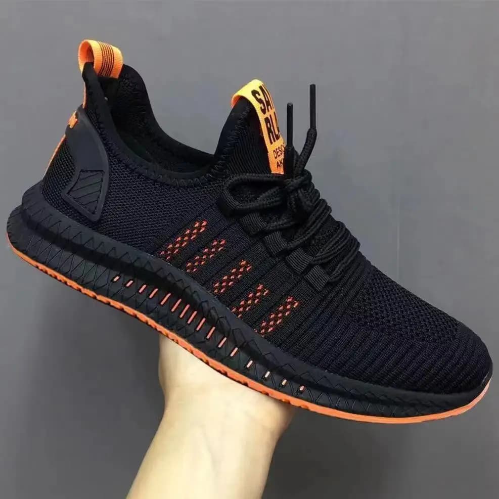 Men's Running Shoes Breathable Mesh Upgraded Version Summer Season Sport Sneakers Casual Travel Footwear round Toe Foam Sole