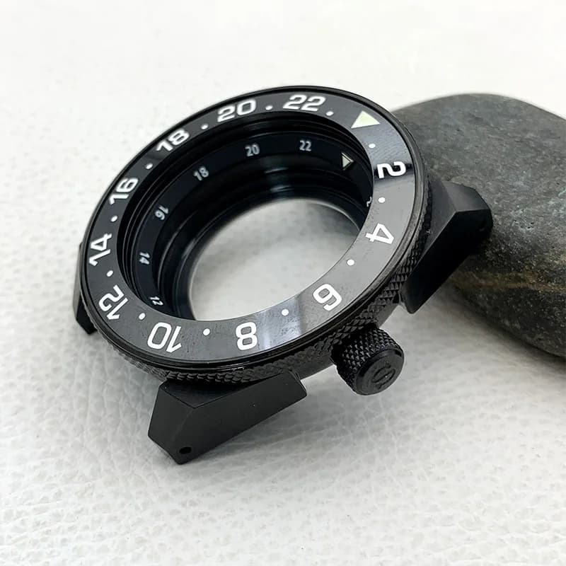 Mod Black King Samurai Case Fit NH34 NH35 7S 4R Movement SRPF Samurai Series Men's Diving 200M Water Resistance Watch Case