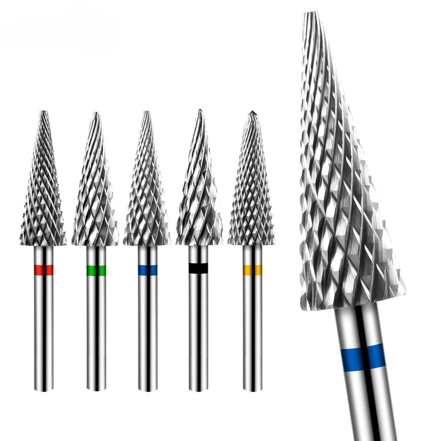 Tips in Tungsten Carbide for Nail Drill, Accessories for Electric Manicure, Gel and Nail Remover, Nail Tools