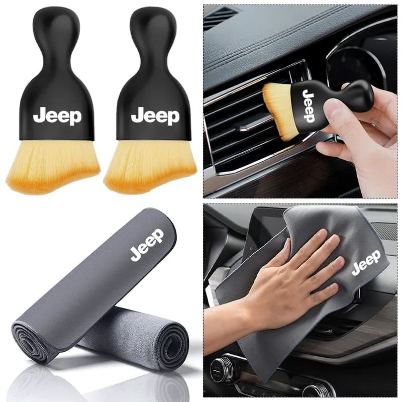 Cleaning tool for cleaning the car in suede Air conditioning Cleaning air release Soft brush for Jeep Wrangler Liberty Grand Cherokee