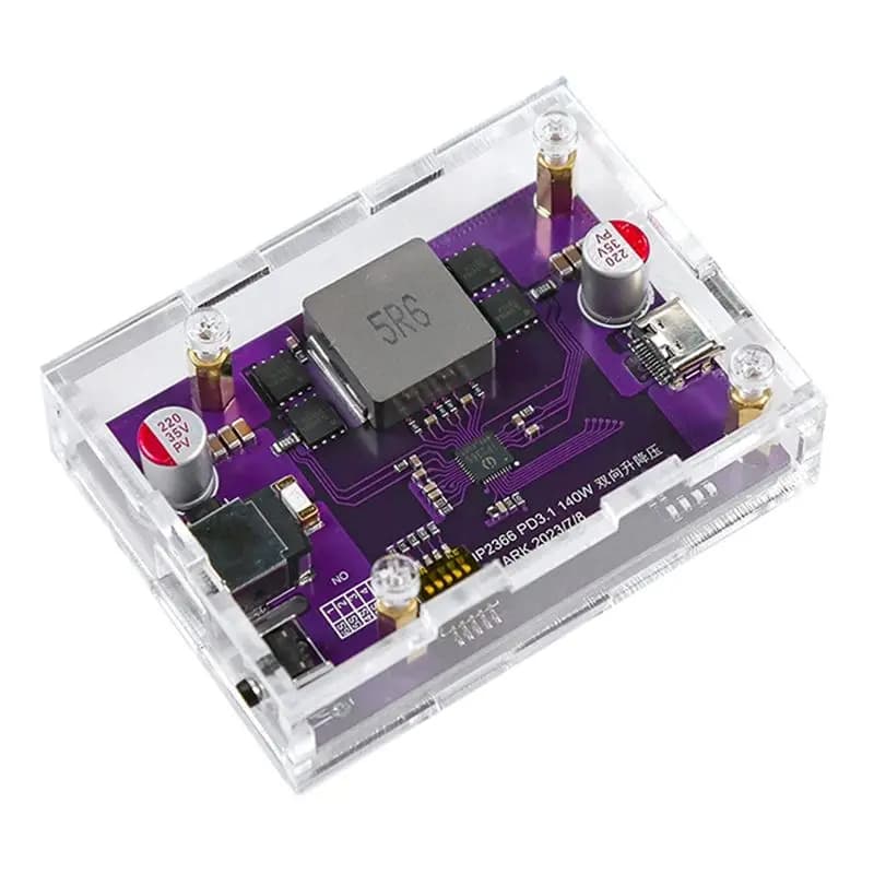 Modulo Power Bank A23F-PD3.1 140W DIY con Switch Selezionabile 2S/3S/4S/5S/6S, Modulo di Ricarica Rapida Bidirezionale IP2366 per Batterie al Litio