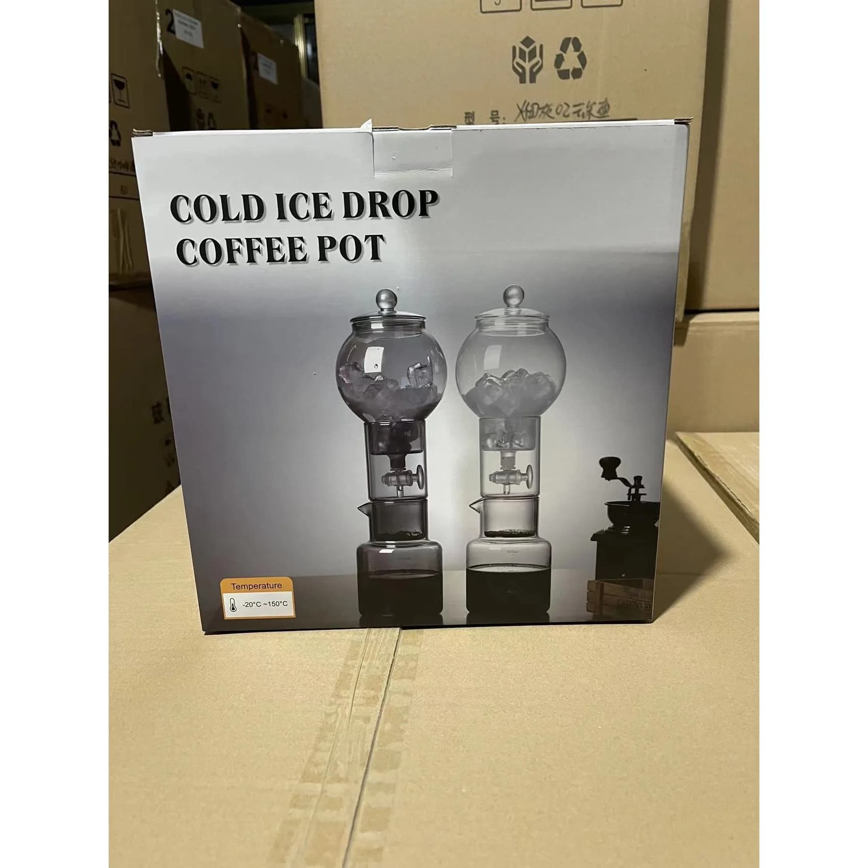 2026 New Smoky Grey Ice Drip Coffee Pot Set Nordic Style Cold Brew Drip Filter Coffee Maker