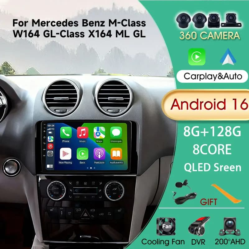 Carplay Android Auto Senza Fili Per Mercedes Benz ML GL W164 ML350 ML500 GL320 X164 ML280 GL350 GL450 Autoradio Lettore Multimediale