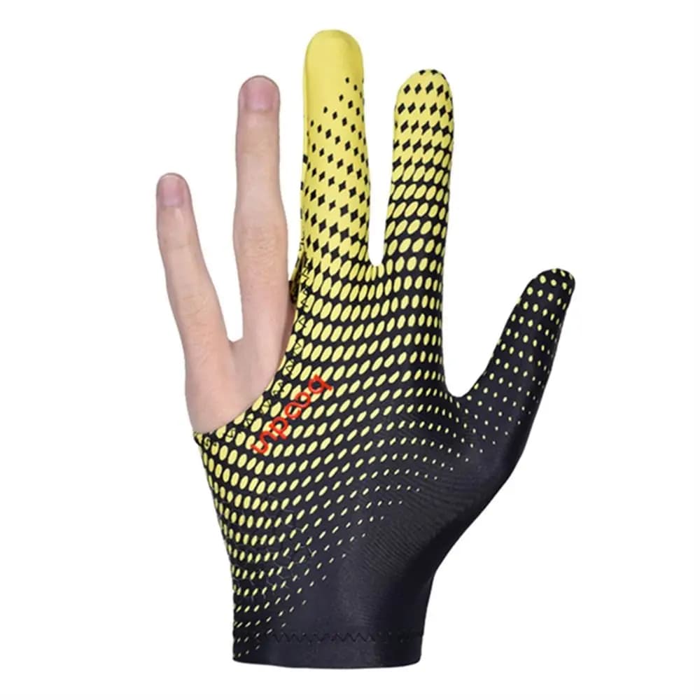 Guanto sportivo antiscivolo per mano destra e sinistra, per uomo e donna, guanto da biliardo, snooker, pool, guanto a 3 dita, guanto per sport con stecca