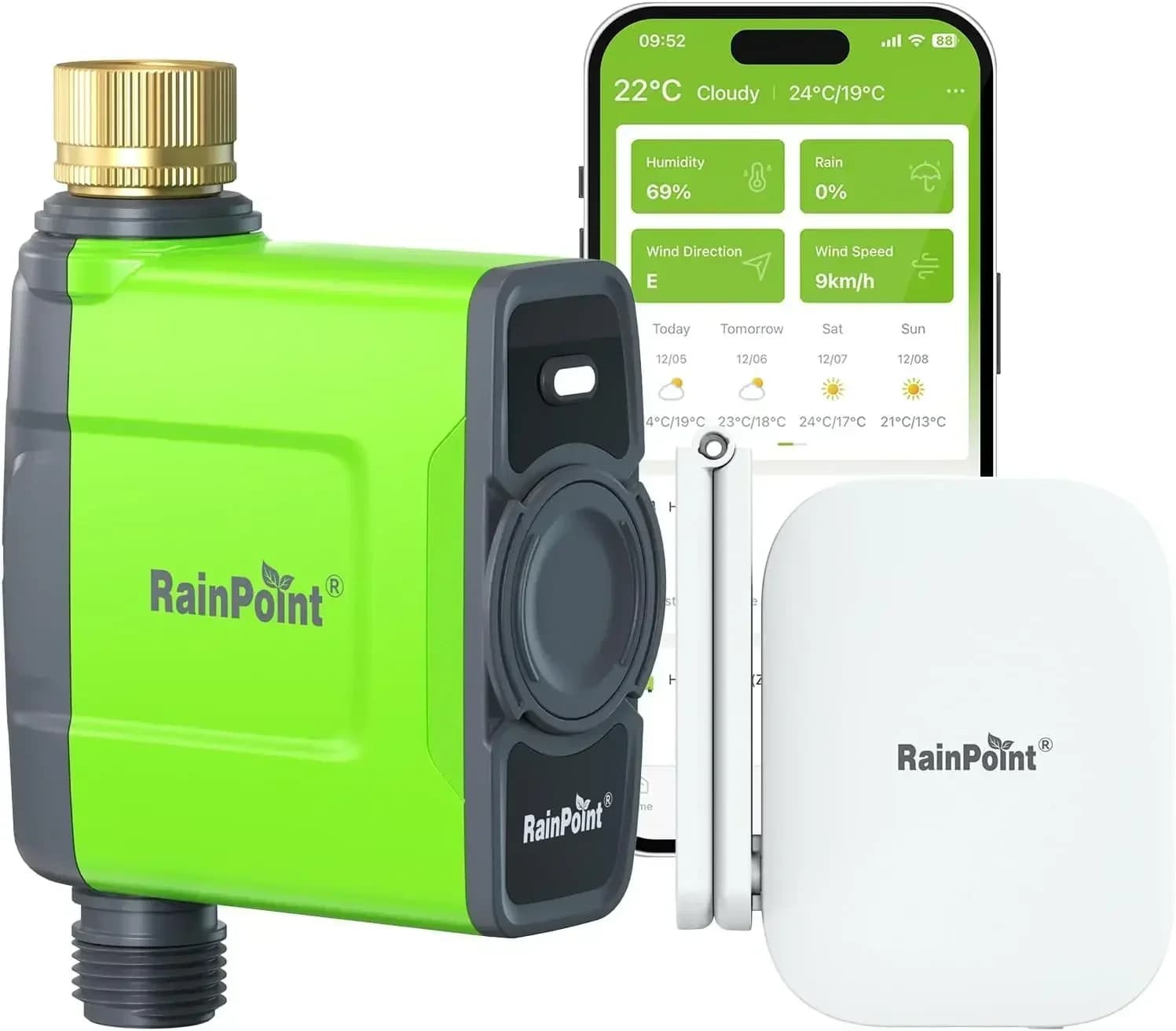 WiFi Water Timer for Garden Hose, WiFi Sprinkler Controller, Smart Hose Timer Valve, Automatic Drip Irrigation System/Rain Delay