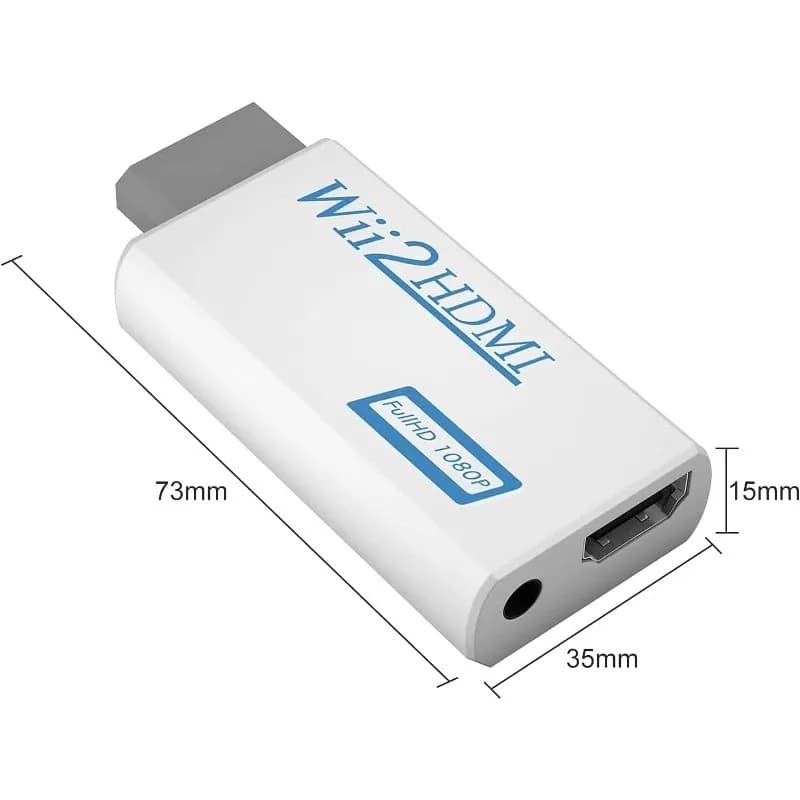 HDMI 1080P HD 720P compatible converter adapter with 3.5 mm audio jack for Wii to Laptop PC HDTV Monitor Display