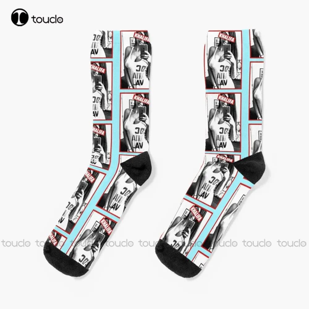 Mia Khalifa 11 Unisex Mens Best Vintage Customize Handmade Hot Idea Volleyball Socks 360 ° Digital Print Streetwear