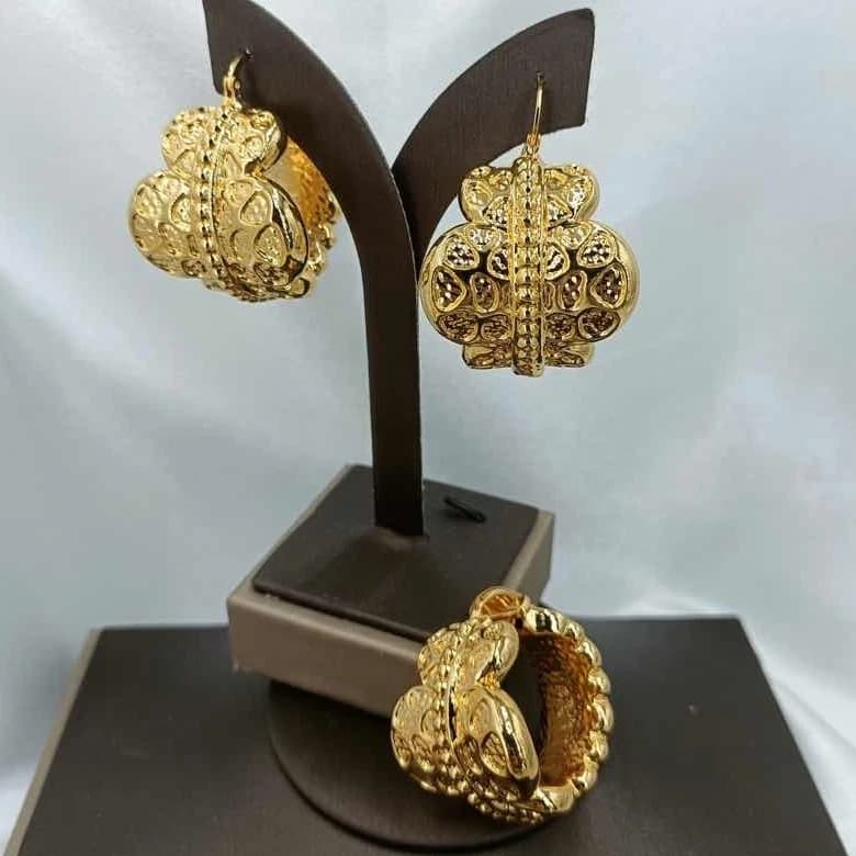 L'ultimo set di gioielli leggero enorme di forma geometrica di lusso collare straordinario gioielli con pedanti enormi per la festa Spedizione gratuita