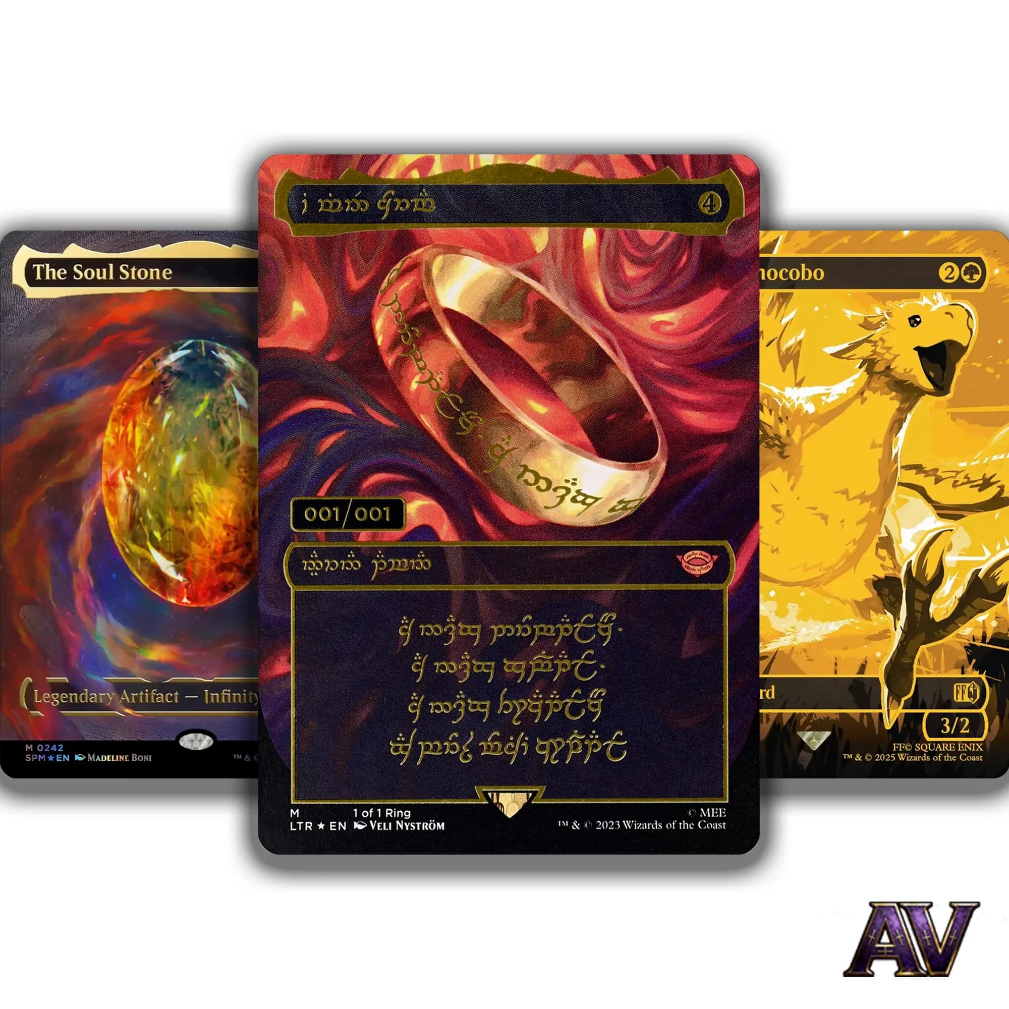 Il One Ring, la Pietra dell'Anima, l'Artefatto Leggendario, la Replica del Chocobo da Viaggio, Carte Proxy Magiche holoFoil