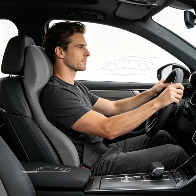 Cuscino per il Collo in Memory Foam e Supporto Lombare per Auto, Cuscino Universale Comfort per Sedile Auto, Accessori Auto