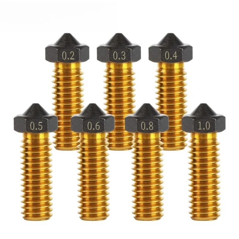 Accessories for 3D printer brass nozzle coated in volcanic teflon updated anti-stick consumables 1.75 mm