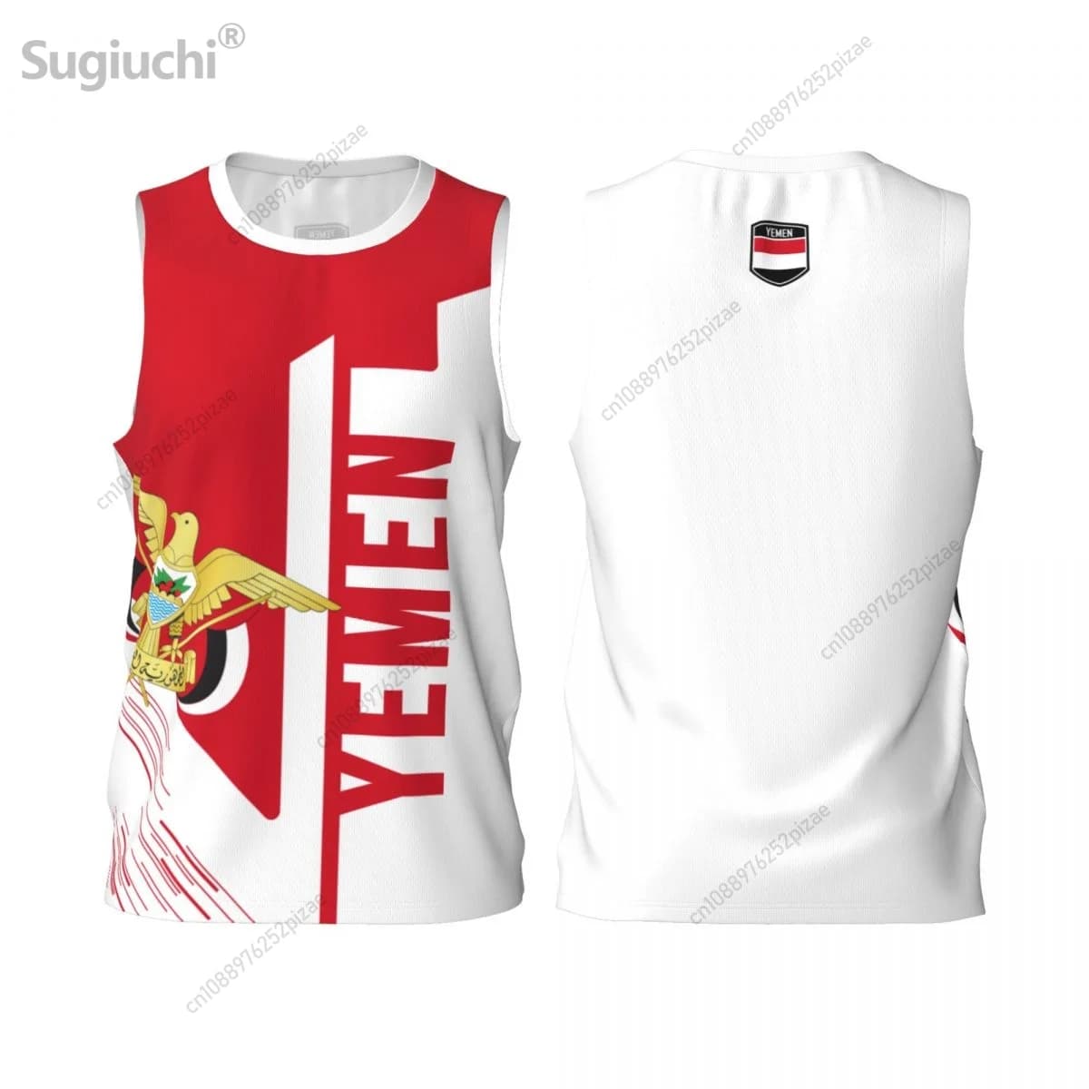 Magliette sportive con nome e numero personalizzati, bandiera dell'YEMEN in 3D, abbigliamento da uomo traspirante per basket, corsa, fitness.