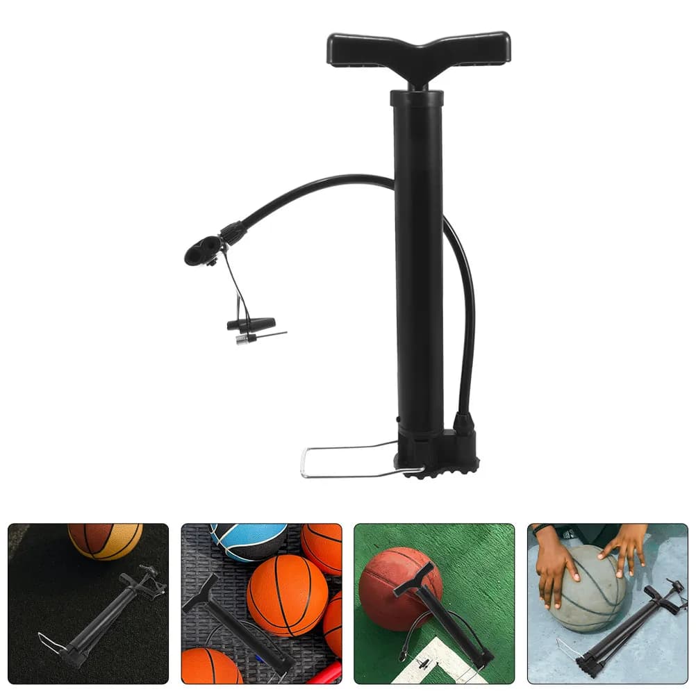 Pompa per pneumatici bici portatile da 2 pezzi, in acciaio, per gonfiaggio efficiente di palloni e biciclette, pompa per palloni da yoga