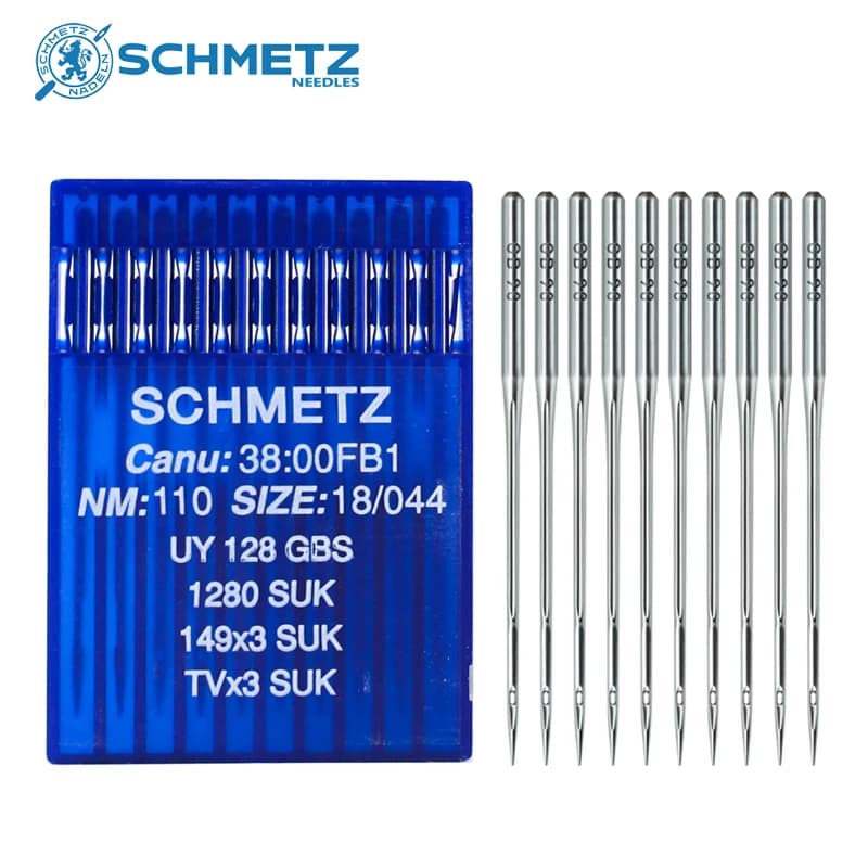 100 PCS UY128GBS TVX3 SCHMETZ Needles For Industrial Coverstitch (Flatlock) Sewing Machine Accessories SY7272 MY1044 149x3 1280