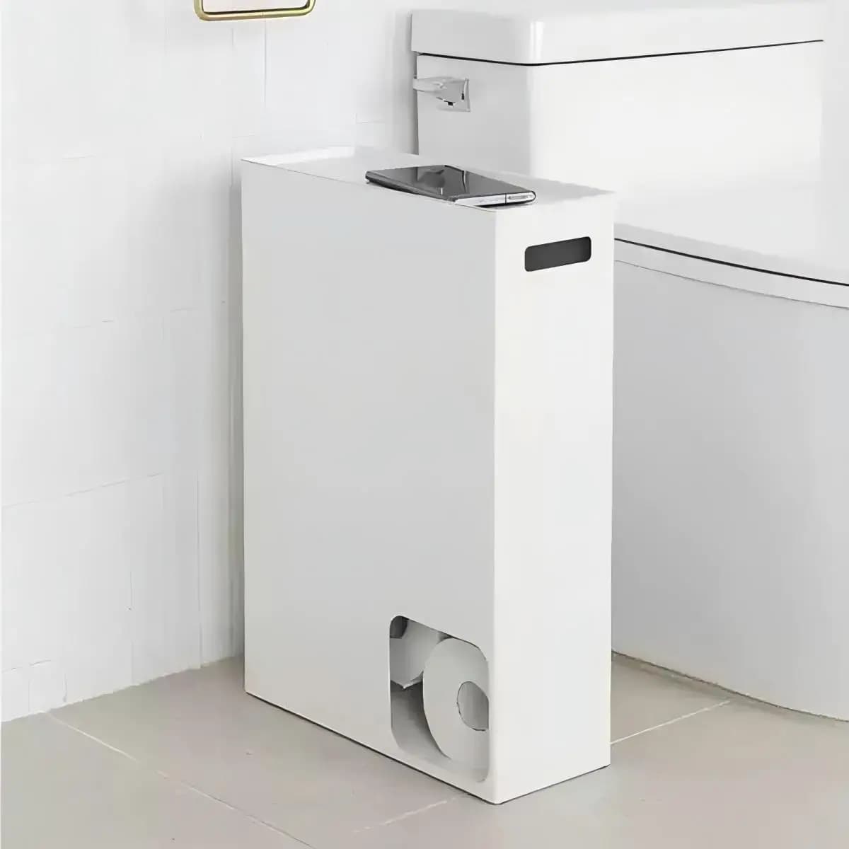 Metal Dustproof large capacity roll paper storage box toilet paper racks floor standing tissue storage holders in bathroom