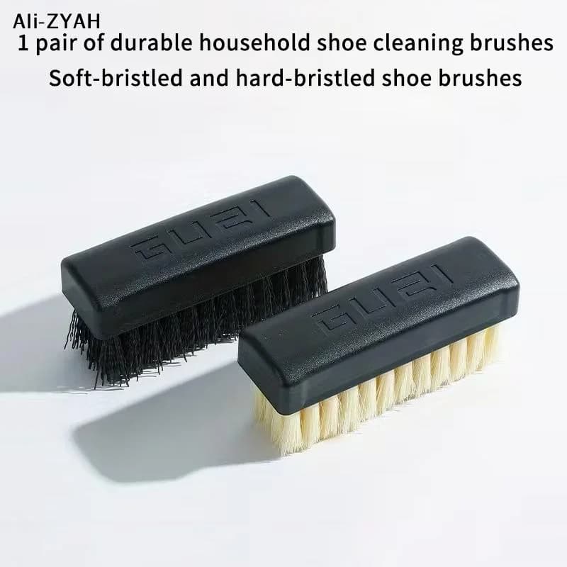 【Sw】1 paio di spazzole per scarpe in nylon, con setole morbide e rigide adatte per una pulizia profonda, un strumento durevole per la cura delle scarpe per uso domestico.