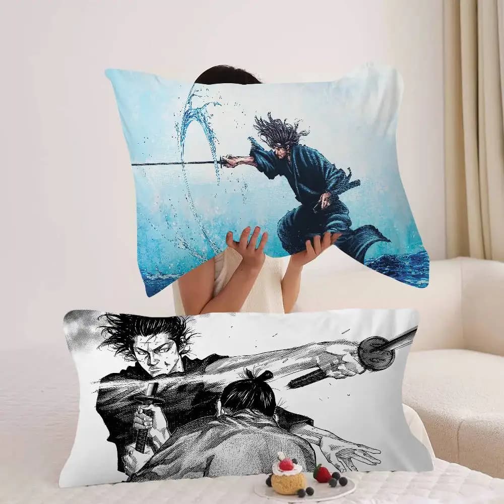 Cuscino in poliestere ad asciugatura rapida Vagabond Miyamoto Musashi - Doppio uso per viaggi e casa, leggero e compatto