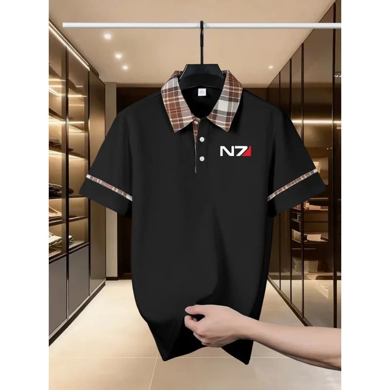 Luxury Brand Men's Short Sleeve Polo Shirt Summer High-End Fashion Casual T-Shirt Breathable Lapel Top