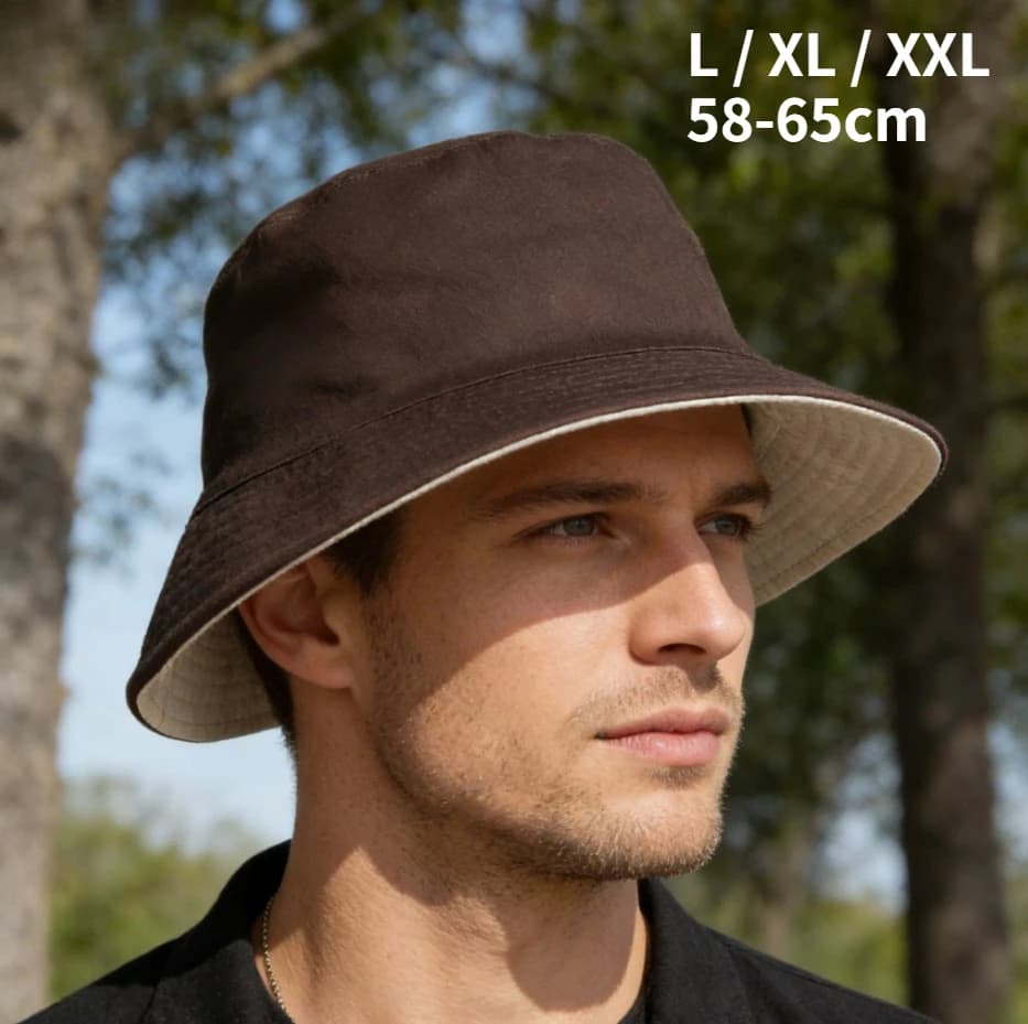 Double Sided Bucket Hat Sun Hat for Men Women Reversible Brim UPF 50+ Summer Foldable Beach Fishing Outdoor hat