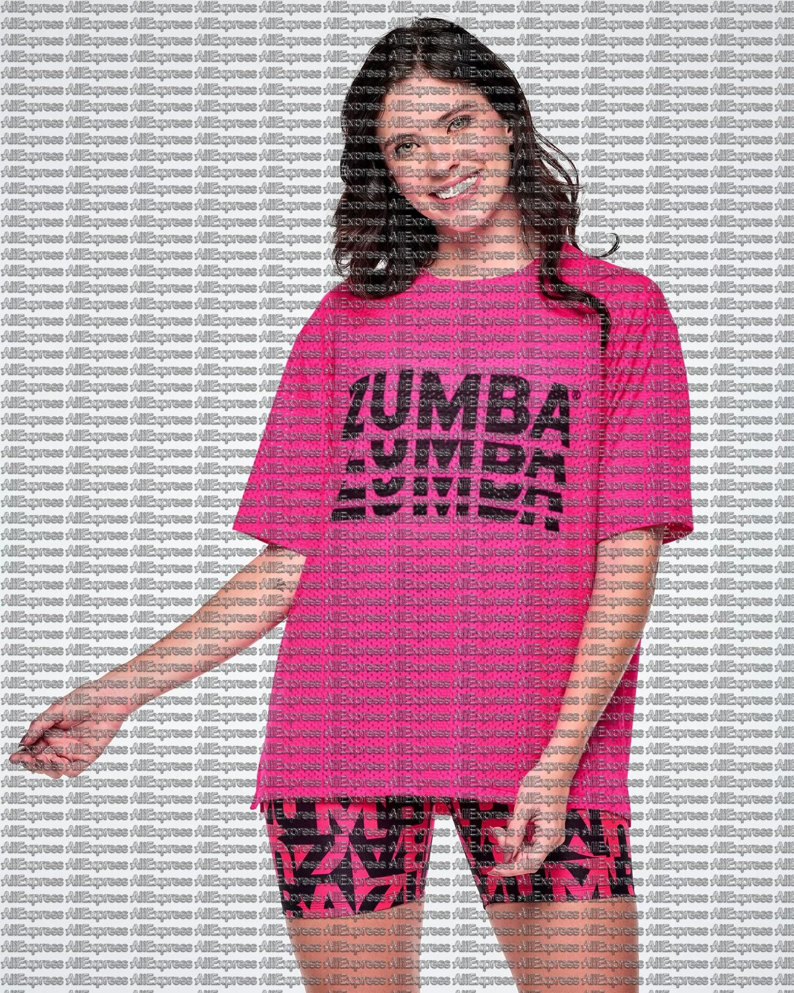 2026 New ZWB Short Sleeved T-shirt Casual Loose Round Neck Mesh T-shirt Printed Fitness Top Suitable for Gym Dance Daily Wear