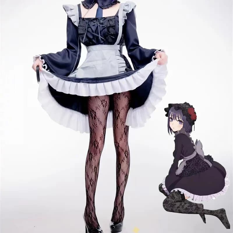 Anime Kitagawa Marin Shizuku Kuroe Cosplay Costume with Rope Maid Lolita Cosplay Dress Exotic Sets Halloween Carnival Party Suit