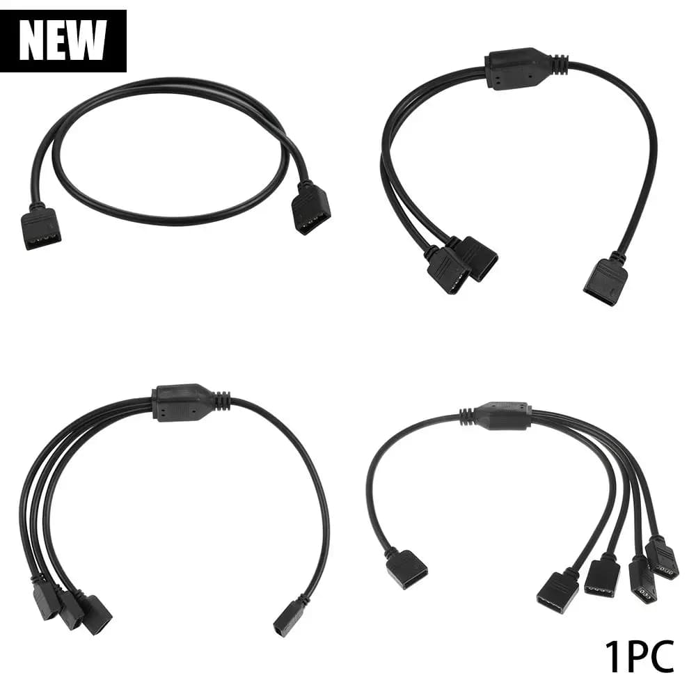 Da 1 a 1 2 3 4 Porte 3528 5050 Striscia luminosa LED Splitter Connettore Cavo Adattatore Spina RGB a 4 pin