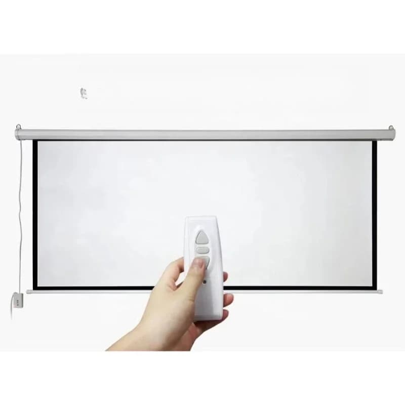 Schermo per proiettore elettrico ultra HD da 150 pollici con motore tubolare, schermo elettrico a scomparsa per home theater