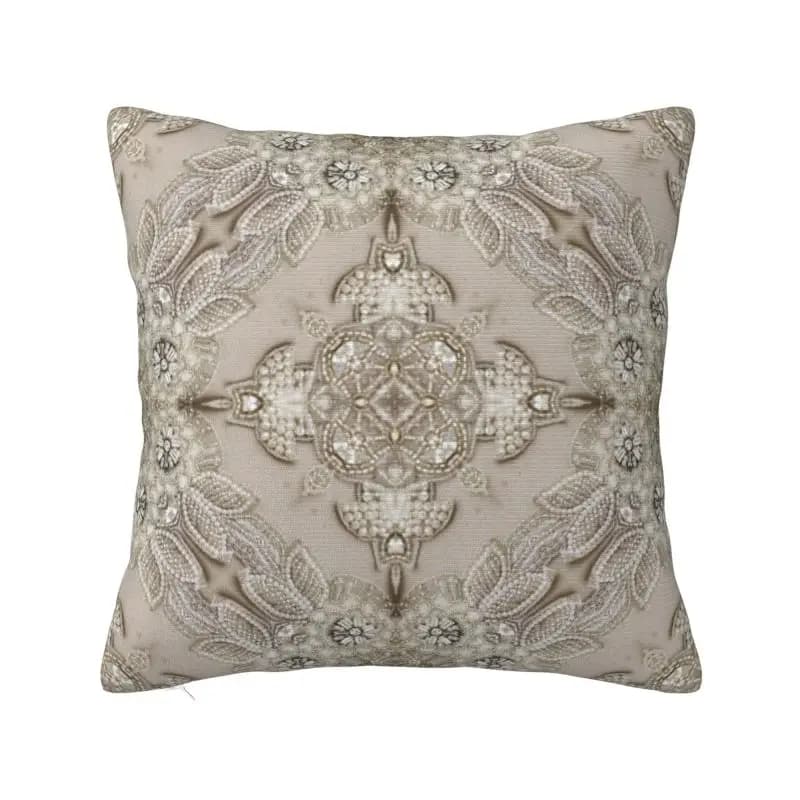 Vintage Rhinestone Pearls Custom Pillow Lining, Crystals, Diamonds, Velvet, Cute Sofa cushion