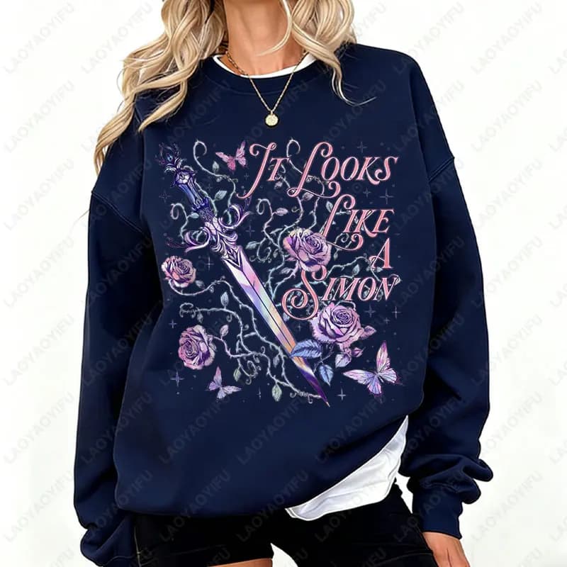 Sembra un Simon Pullover Quicksilver di Callie Hart-Carrion's Ook Lover Gift Fantasy Shirt Romantic Reader Woman Felpe con cappuccio